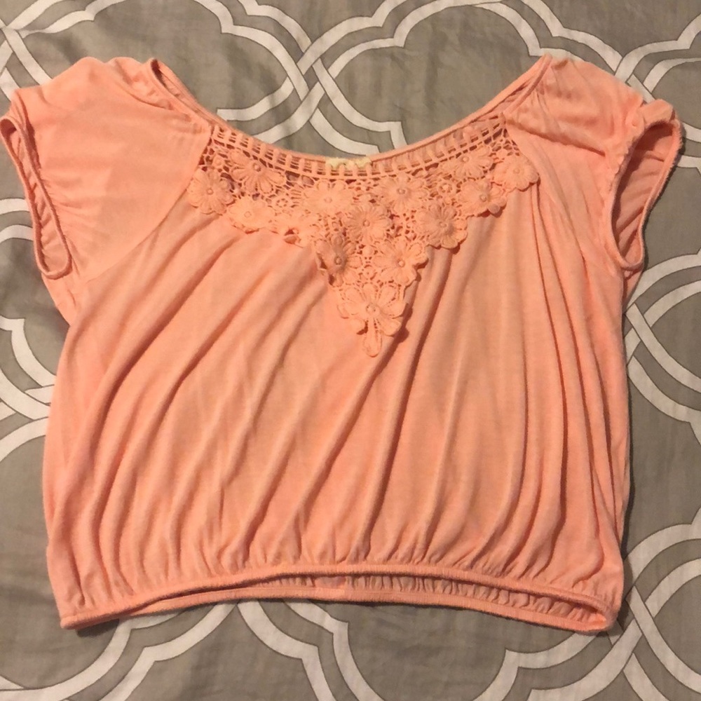 Light pink/ coral shirt
